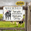 Personalized "Brand Cattle" Cattle Ranch/Farm Metal Sign Hp-29Hl012 Human Custom Store 30 x 20 cm