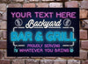 Personalized Backyard Bar & Grill Neon Themed Sign Hp-29Hl020 Human Custom Store 30 x 20 cm