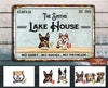 Personalized Custom Dogs Lake House Printed Metal Sign Hp-29Hl029 Cat Metal Sign Human Custom Store 17.5 x 12.5 in - Best Seller