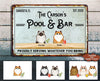 Personalized Custom Cats Pool & Bar Printed Metal Sign Hp-29Hl031 Cat Metal Sign Human Custom Store 17.5 x 12.5 in - Best Seller
