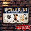Personalized Beware Of The Dog/Cat Horizontal Printed Metal Sign Hp-29Tp001 Horizontal Metal Sign Human Custom Store 30 x 20 cm