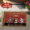 All Guests Must Be Approved By The Dog Custom Doormat Gift for Dog Lovers Doormat Templaran.com - Best Fashion Online Shopping Store Small (40 X 60 CM)