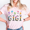 Gigi Flower With Kids, Grandma Gift For Mothers Day Personalized White T-shirt and Hoodie HTN01APR24KL2