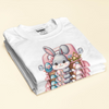 Grandma Bunny With Easter Egg Grandkids Personalized White T-shirt and Hoodie HTN01FEB24KL1