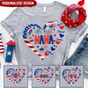 4th of July Nana Grandma Mom Gigi Kids Heart In Heart Personalized HTN01JUN24VA2