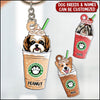 Cute Dog Coffee Puppuccino Personalized Acrylic Keychain Gift for dog lovers HTN01MAR23XT1 Acrylic Keychain Humancustom - Unique Personalized Gifts 6.5x6.5 cm
