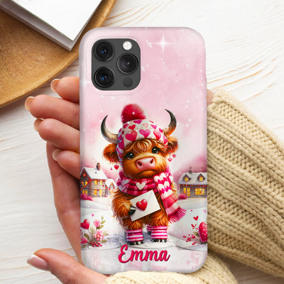 Love Baby Highland Cow Valentine's Day Personalized Phone case HTN02JAN24KL2