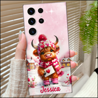 Love Baby Highland Cow Valentine's Day Personalized Phone case HTN02JAN24KL2