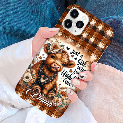 Just a girl who loves highland cows Personalized Phone case HTN02MAR24KL2