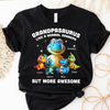 Daddysaurus Grandpasaurus 3D Dinosaurs Personalized Black T-shirt and Hoodie HTN02MAY24KL1