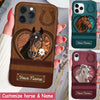 Horse Love Custom Horses Leather Pattern Personalized Phone Case HTN03FEB23CT1 Silicone Phone Case Humancustom - Unique Personalized Gifts Iphone iPhone 14