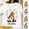 Sunflower Orange Grandma- Mom Gnome Butterfly Grandkids Personalized White T-shirt and Hoodie Gifts For Nana Auntie Mommy HTN03JAN23CT3 White T-shirt and Hoodie Humancustom - Unique Personalized Gifts Classic Tee White S