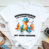 Daddysaurus Grandpasaurus 3D Dinosaurs Personalized White T-shirt and Hoodie HTN03MAY24KL2