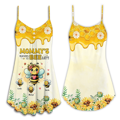 Grandma's reasons to bee happy Personalized Summer Dress HTN03MAY24KL3