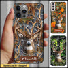 Deer Hunting Forest Pattern Custom Name Personalized Phone case Perfect Gift for Hunters HTN04MAY23VA1 Silicone Phone Case Humancustom - Unique Personalized Gifts Iphone iPhone 14