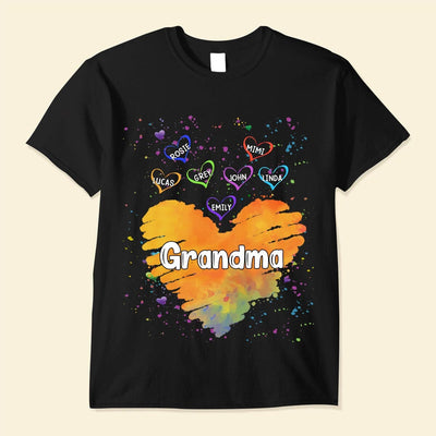 Cute Sweetheart Grandkids Personalized Black T-shirt and Hoodie Perfect Gift for Aunties Moms Grandmas HTN05APR23KL2 Black T-shirt and Hoodie Humancustom - Unique Personalized Gifts