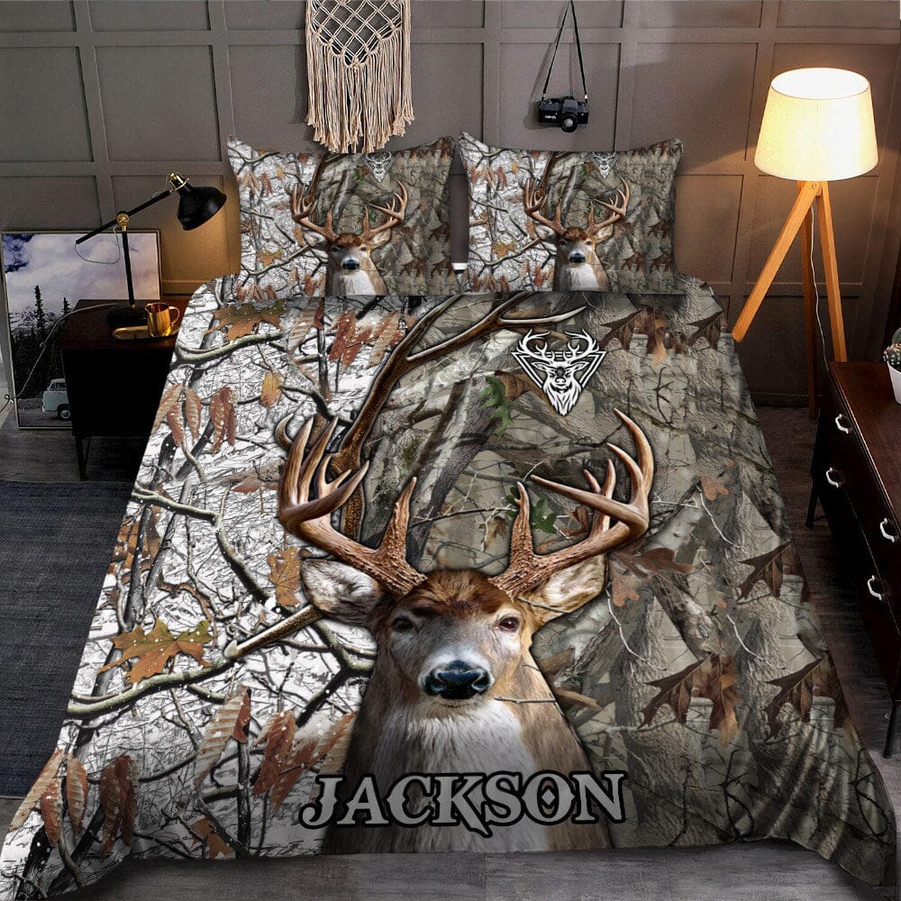 Deer hunting Personalized Bedding Set HTN05DEC23VA4 Bedding Set HumanCustom - Unique Personalized Gifts Made Just for You 