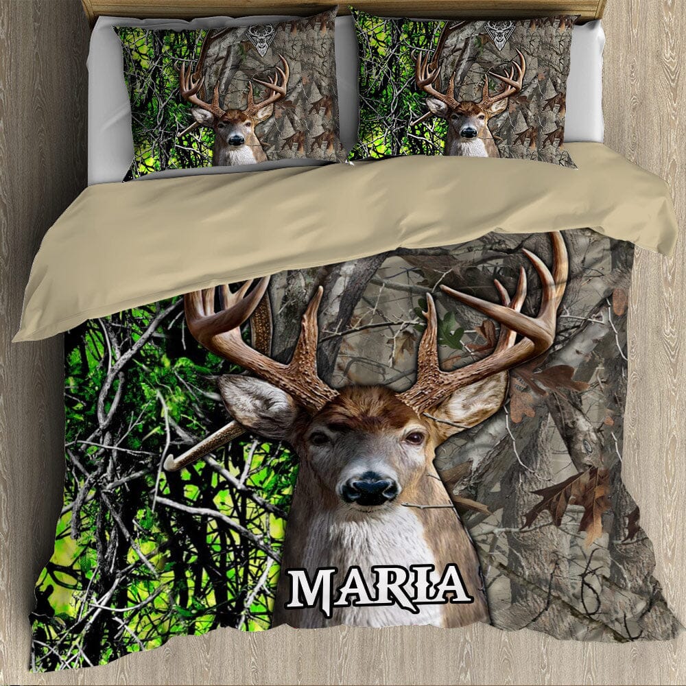 Deer hunting Personalized Bedding Set HTN05DEC23VA4 Bedding Set HumanCustom - Unique Personalized Gifts Made Just for You 