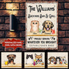 Personalized BackYard Bar & Grill Dog And Cat Proud Serving Whatever You Brought Custom Metal Sign HTN05NOV22TT1 Metal Sign Humancustom - Unique Personalized Gifts 17.5" x 12.5"