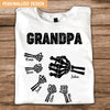 Bone Skelton Family Fist Bump for Dad Grandpa Halloween Skeleton Personalized White T-shirt and Hoodie HTN06JUL23NA2