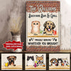 Personalized BackYard Bar & Grill Dog And Cat Proud Serving Whatever You Brought Brick Wall Metal Sign HTN07DEC22TT1 Metal Sign Humancustom - Unique Personalized Gifts 17.5" x 12.5"