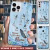 Personalized Blessed to be called Grandma Blue Butterfly Phone case HTN07FEB23XT2 Silicone Phone Case Humancustom - Unique Personalized Gifts Iphone iPhone 14