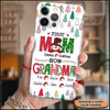 First Mom Now Grandma Personalized Snowman Phone Case Gift For Mom Grandma Nana HTN07NOV22VA5 Silicone Phone Case Humancustom - Unique Personalized Gifts Iphone iPhone 14