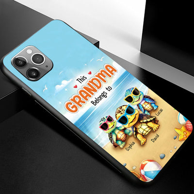Summer Beach Cute Ocean Turtle Personalized Phone case Gift for Grandmas Moms Aunties HTN08APR24VA1