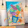 Nana's Beach Buddies Summer Flip Flop Personalized Vertical Canvas Perfect Gift for Grandmas Moms Aunties HTN08MAY23CT6 Canvas Humancustom - Unique Personalized Gifts 16x24in - Best Seller