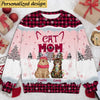 Meowy Christmas Loves Cute Laughing Cats Personalized Sweater Gift For Cat Lovers HTN09NOV22NY1 3D Sweater Humancustom - Unique Personalized Gifts S Sweater