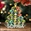 Dinosaur Christmas Tree Kid Grandkid Personalized Acrylic Ornament HTN09NOV23KL1