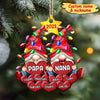 2023 Colorful Christmas Light Gnome Couple Papa Grandma Nana Daddy Loves Sweet Heart Kids Personalized Ornament HTN09SEP23CT1