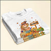 Fall Season Scarecrow Grandma's Pumpkin Patch Personalized White T-shirt and Hoodie HTN10AUG23TT1