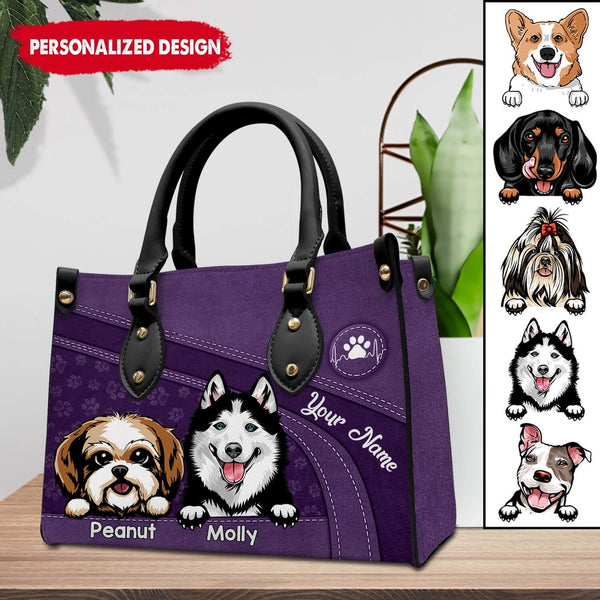 Pets Personalized Leather Handbag(Cat & Dog) - madroop