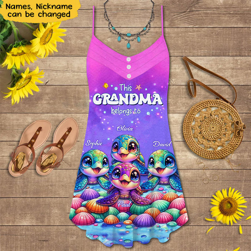 Discover This Grandma belongs to Colorful Turtle Personalized Summer Dress