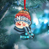 Cute Christmas Snowman Grandma With Grandkids Name Personalized Wood Custom Shape Ornament HTN12OCT23NA1 Wood Custom Shape Ornament HumanCustom New