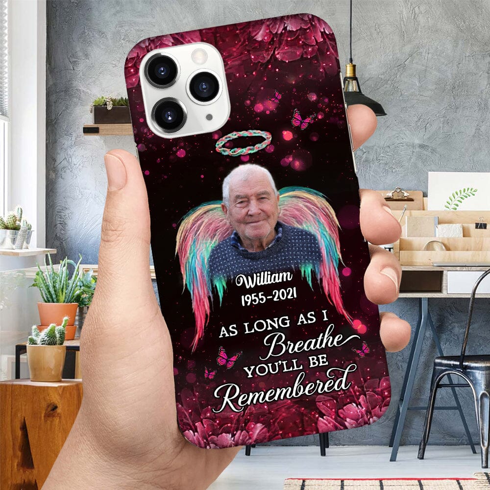 Your wings were ready but my heart was not Upload Photo Memorial Personalized Phone case HTN12OCT23TT2 Silicone Phone Case HumanCustom New 