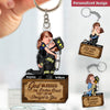 Personalized Couple Portrait, Firefighter, Nurse, Police Officer, Teacher Acrylic Keychain Gifts by Occupation HTN13DEC23VA1 Acrylic Keychain HumanCustom - Unique Personalized Gifts Made Just for You Acrylic 1 Keychain