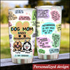 Personalized Dog Mom Daily Affirmations Positive Mental Health Glitter Tumbler Gift for dog lovers HTN13FEB23KL1 Glitter Tumbler Humancustom - Unique Personalized Gifts 20 Oz