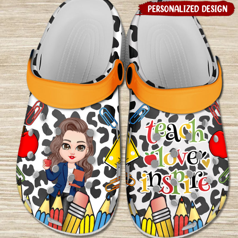 Discover Teacher Educator Colorful Pattern Personalized Clogs