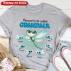 Blessed to be called Grandma Cute Dragonfly Grandkids Personalized White T-shirt and Hoodie HTN13MAY25KL1