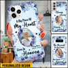 A big Piece of my Heart lives in Heaven Personalized Purple Flower Memorial Phone case HTN14DEC22KL1 Silicone Phone Case Humancustom - Unique Personalized Gifts Iphone iPhone 14