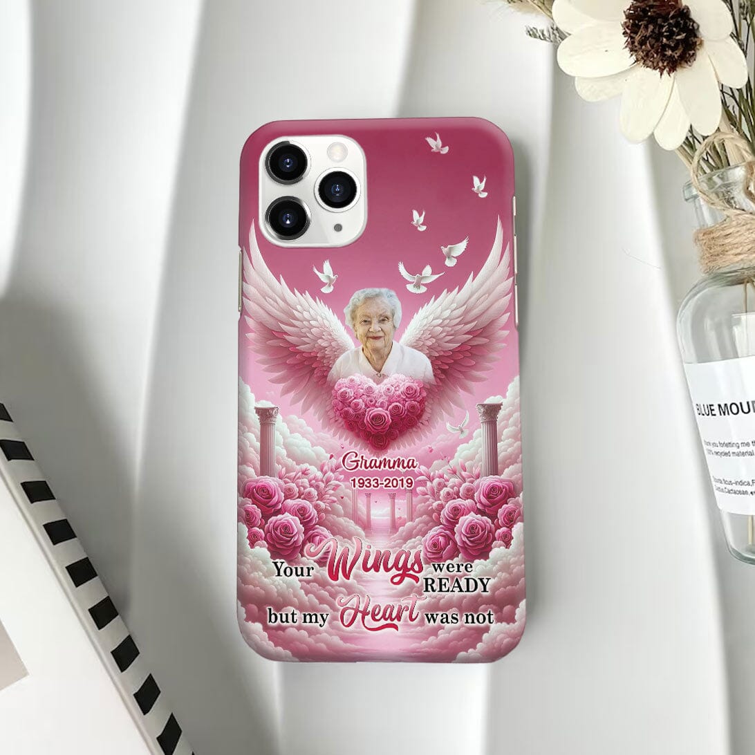 Upload Photo Memorial A Big Piece Of My Heart Lives In Heaven Personalized Phone case HTN14DEC23VA2 Silicone Phone Case HumanCustom - Unique Personalized Gifts Made Just for You 