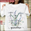 Personalized Dragonfly Grandma Mom Auntie with Grandkids White T-shirt and Hoodie Perfect Mother's Day Gift HTN14MAR23XT1 White T-shirt and Hoodie Humancustom - Unique Personalized Gifts Classic Tee White S