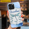 Dragonfly Grandma Nana With Grandkids Personalized Phone case HTN14MAY24KL1
