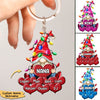 Colorful Christmas Light Gnome Grandma Loves Sweet Heart Kids, Gifts For Nana Auntie Mommy Personalized Acrylic Keychain HTN14NOV22CT2 Acrylic Keychain Humancustom - Unique Personalized Gifts 6.5x6.5 cm