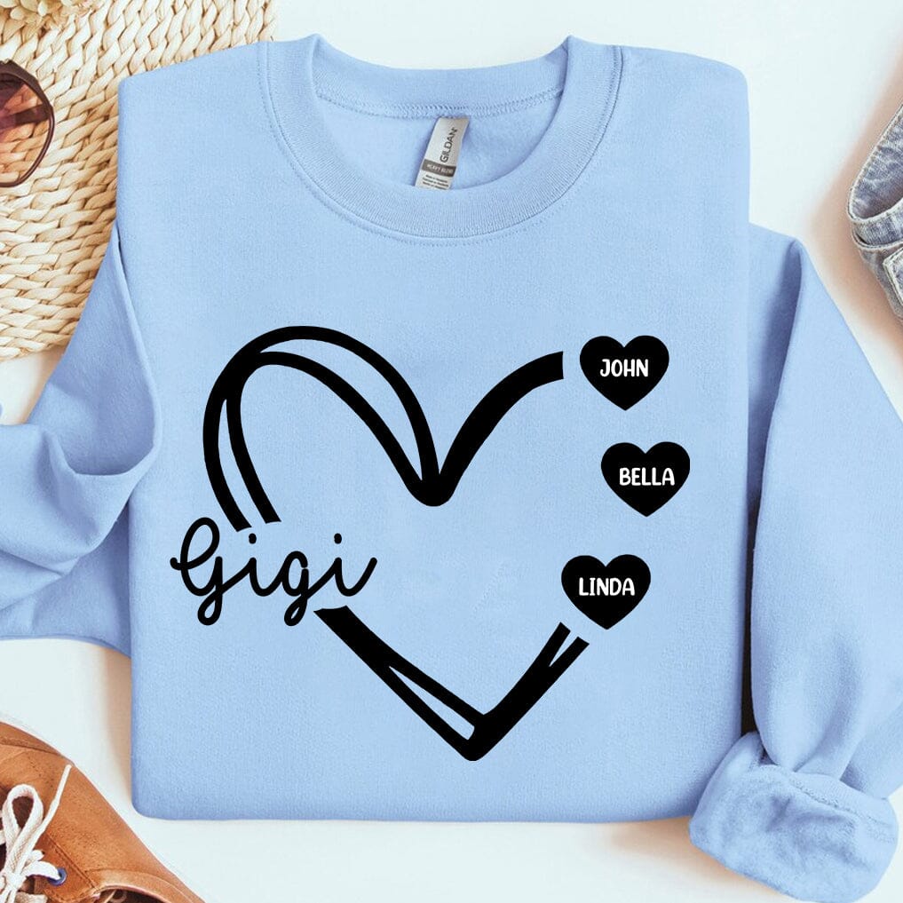 Personalized Heart Grandma Sweatshirt, Gift For Grandma, Nana HTN15DEC23TT1 2d sweatshirt HumanCustom - Unique Personalized Gifts Made Just for You 