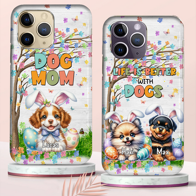 Cute Dog Puppy Happy Easter Personalized Phone case Gift for Dog Lovers HTN15MAR24KL2