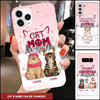 Meowy Catmas Loves Cute Laughing Cats Personalized Phone case Gift For Cat Lovers HTN15NOV22NY2 Silicone Phone Case Humancustom - Unique Personalized Gifts Iphone iPhone 14
