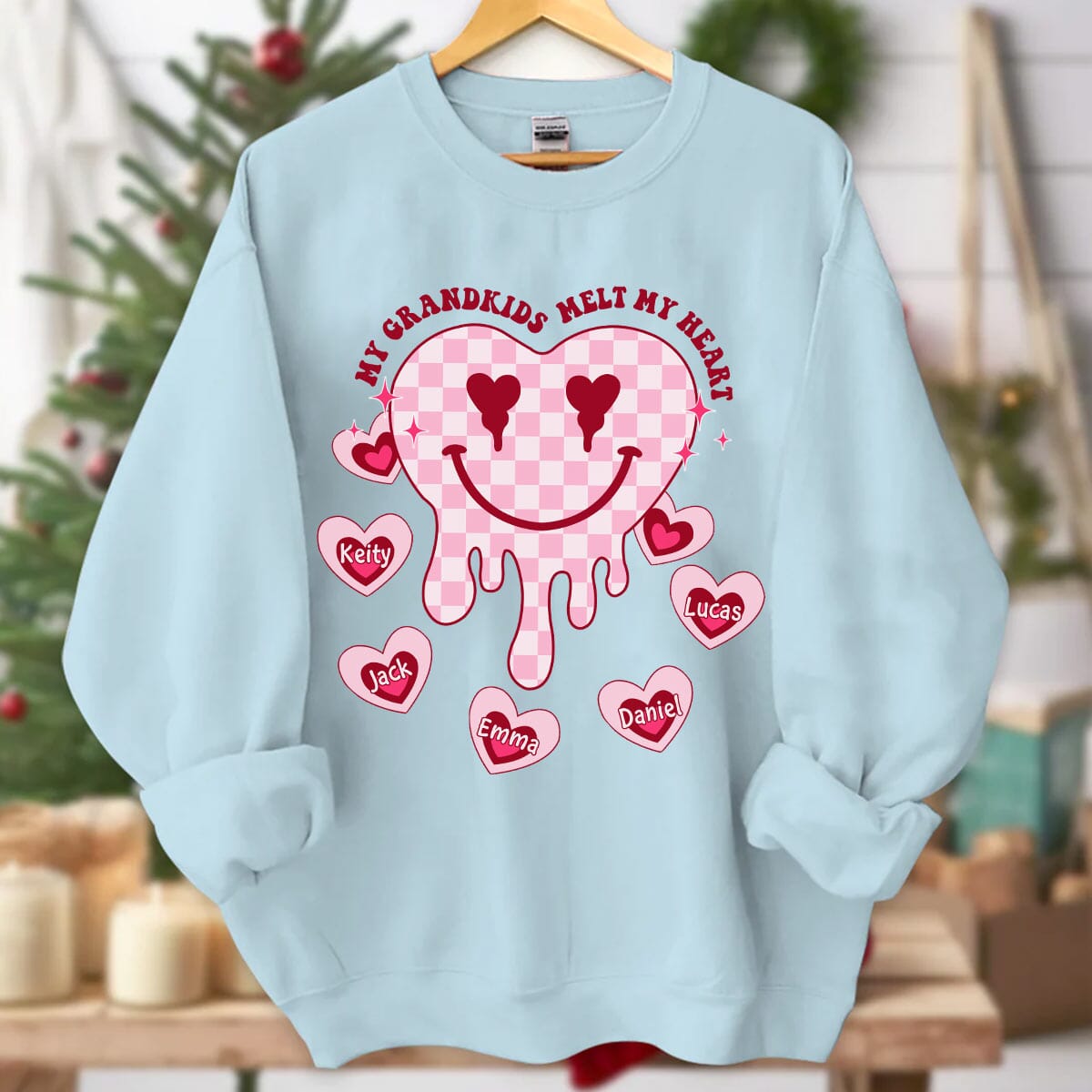 My Grandkids melt my heart Personalized Sweatshirt Gift for Grandmas Moms Aunties HTN16DEC23VA1 2d sweatshirt HumanCustom - Unique Personalized Gifts Made Just for You 